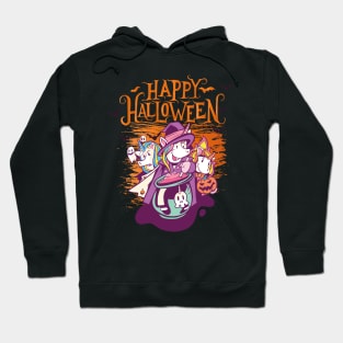 Halloween Happy Halloween Funny Unicorn Costume Hoodie